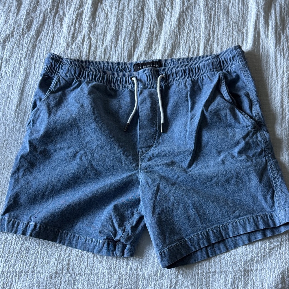 American Eagle Outfitters Light Blue Drawstring Shorts